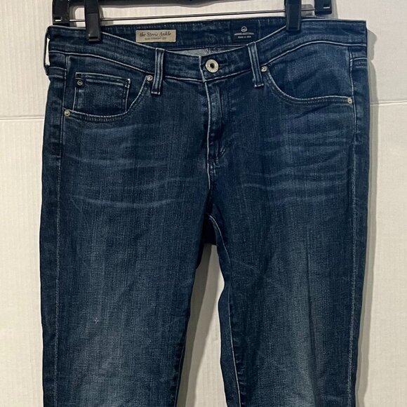 AG Adriano Goldschmied The Stevie Slim Straight Ankle Medium Wash Mid-Rise Jeans - Picture 3 of 5